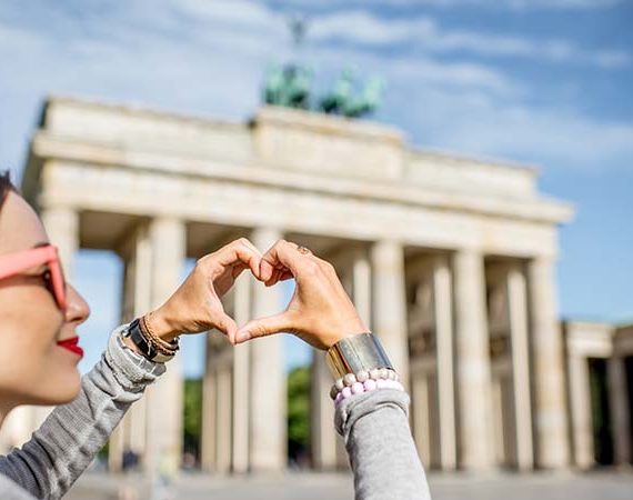 Woman traveling in Berlin